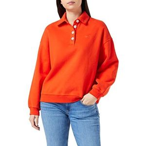 Levi's Stevie Sweatshirt Enamel Orange damesshirt (1 stuk), Amelorange