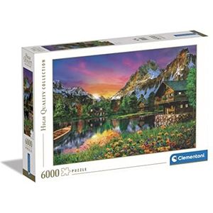 Clementoni Collection-Alpine Lake-6000 stukjes puzzel voor volwassenen, gemaakt in Italië, meerkleurig, 36531