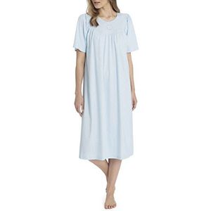 CALIDA Zacht katoen nachthemd voor dames, Blauw (Hellblau 700)