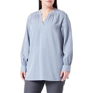 TRIANGLE blouse lange mouw blauw, 56, Blauw