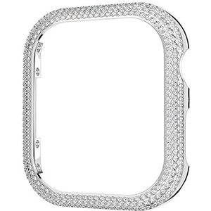 Swarovski Glanzende beschermhoes compatibel met Apple Watch, zilverkleur