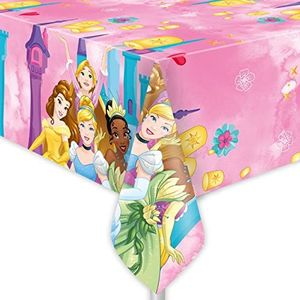 ALMACENESADAN Disney Prinses Party 0822 Tafelkleed, 120 x 180 cm, ideaal voor feestjes en verjaardagen