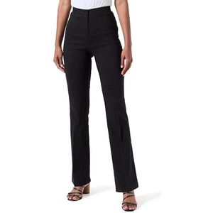 Pinko Hulka Pantalon en lin stretch décontracté pour femme, Z99_Noir Limousine, 40