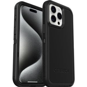 OtterBox Defender XT beschermhoes voor iPhone 15 Pro Max met MagSafe, schokbestendig, valbescherming, robuust, ondersteunt 5 x meer vallen dan militaire standaard, zwart