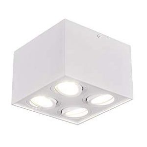 Trio Leuchten Plafondlamp Biscuit 613000431, metaal mat wit, zonder 4 lampen GU10