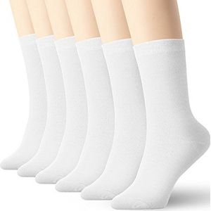 K-LORRA Casual katoenen sokken, voor dames en heren, wit, maat M, Wit.