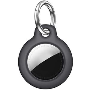 FVKOOG AirTag beschermhoes met sleutelring, rondom bescherming voor pc met gesp en accessoires (zwart)
