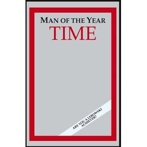 Empire Merchandising 558336 Bedrukte spiegel met kunststof frame, houtlook, Time Magazine Man of The Year, 20 x 30 cm