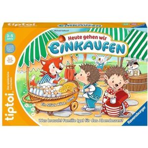 Ravensburger tiptoi spel 00119 - vandaag gaan we winkelen - educatief spel voor kinderen vanaf 3 jaar: Wat heeft familie egels nodig voor het diner?