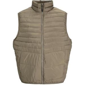 JACK & JONES Jjestate Packable Puffer Bw Collar Pls gewatteerd herenvest (1 stuk), Khaki (stad), 4XL
