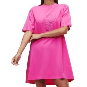 KARL LAGERFELD Ikonik 2.0 T-shirt Pj Dress nachthemd dames (1 stuk), Framboos