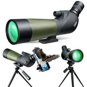 Gosky 20-60x60 HD Lang View - BAK4 Observatiebril Oogtelescoop 45 graden gekanteld voor Doel Schieten Jacht Vogels Observatie Wildlandschappen