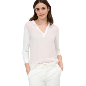 BRAX Style Clarissa Cupro Hybrid T-shirt voor dames, Gebroken wit