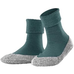 FALKE Cosyshoe W Hp wollen sokken met anti-slip noppen, stoppersokken, dames, Groen (Neptune 7476)