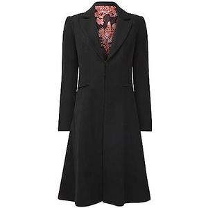 Joe Browns Klassieke zwarte jas met lange mouwen voor dames (1 stuk), zwart.