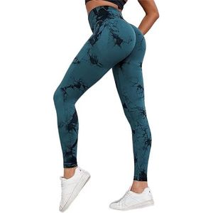 EULLA Yogabrogging, hoge taille, dameslegging, Donkergroen