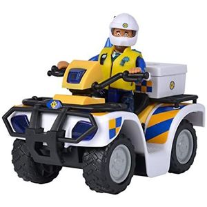 Simba - Brandweerman Sam - Politie Quad + figuur Malcolm beweegbaar - Inclusief accessoires - Vanaf 3 jaar - 109251093038