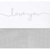 Jollein Love You Pluche dier, 75 x 100 cm, grijs
