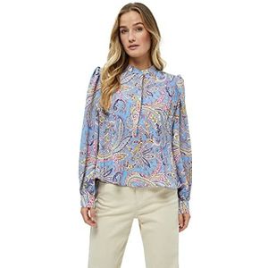 Peppercorn Mitzi Plisse Blouses UK | Hauts d'automne pour femme | Taille XS, 2993P Marina Blue Print, Imprimé bleu marine 2993p, XS