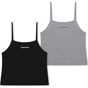 Calvin Klein Ondergoed tops voor meisjes, grijs gemêleerd/zwart pvc