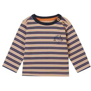 Noppies Gestreept T-shirt met lange mouwen voor babyjongens, Natuurlijk - N194