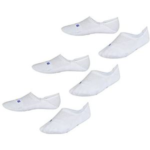 FALKE Cool Kick onzichtbare sokken, uniseks, kinderen, ademend, sneldrogend, wit, blauw, grijs, sportvoeten, hoge hals, anti-glijsysteem op de hiel, 3 paar, wit (2000)