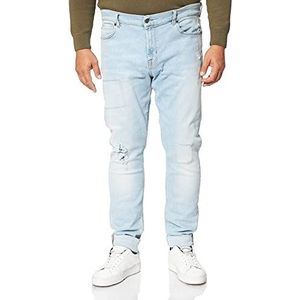 7 For All Mankind Ronnie Tapered Stretch Tek Eco Game On herenjeans, Lichtblauw