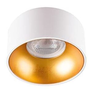 Kanlux Mini RITI GU10 inbouwspot, rond, wit en goud