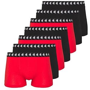 Kappa boxershorts heren, Zwart/Rood