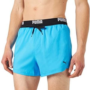 PUMA heren zwembroek Puma logo men's short length swimming shorts, Blauw, XS