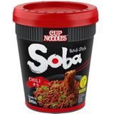 Soba Nissin Cup Noodles Soda Cup - chili, 1 brood, wok in Japanse stijl, instant noedels, peulen en groenten, snel bereid in een beker, Aziatisch eten (92 g)