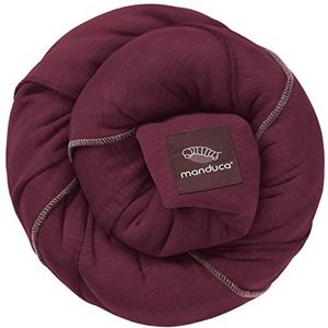 manduca Sling > Berry < Elastische babyhanddoek met GOTS-certificaat, 100% biologisch katoen, 3 bindhandboeken (buiksteun, geluidshouder, heuphouder) voor pasgeborenen en baby's vanaf de geboorte (donkerrood)