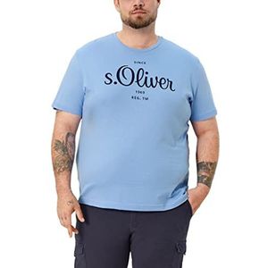 s.Oliver Big Size T-shirt voor heren, lichtblauw, extra grote maat XXL, Lichtblauw