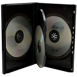 MediaRange BOX17 DVD-hoesjes, inhoud 4 stuks, 14 mm, zwart, 50 stuks