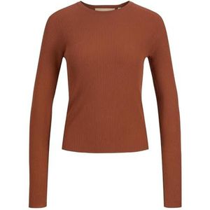 JACK & JONES Jjxx Dames Pullover Jxtaya Ls Ribbed Crew Neck Knit, Bombay Bruin, XS, Bombay Bruin