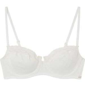 Women'secret Pretty BH Balconette Katoen Ivoor Dames BH, Ivoor Wit