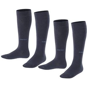 ESPRIT Voetballogo, 2 stuks, hoge sokken, uniseks, kinderen, katoen, wit, blauw, meerdere kleuren, 2 paar, Blauw (Navy 6120)