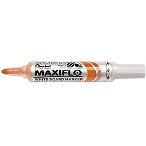 Pentel Maxiflo Whiteboard-markers, conisch, brede punt, oranje, 12 stuks