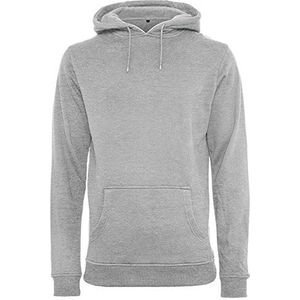 Build Your Brand Heavy Hoody met capuchon, grijs (Heather Grey 00431), maat M heren