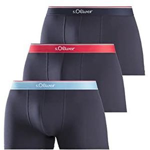 s.Oliver 3 stuks boxershorts voor heren, marineblauw, M, Navy Blauw