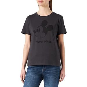 ONLY Onldisney Ss T-shirt voor dames, Phantom/druk: Mickey Mouse