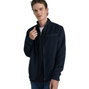 Springfield Herenjas met suède-effect, Navy Blauw