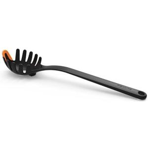 Fiskars Pastalepel, lengte: 29 cm, kunststof/siliconen, functionele vorm, zwart/oranje, 1027301