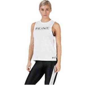 Under Armour Balance Graphic Muscle Tanktop voor dames, Wit