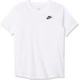 Nike Dames T-shirt met korte mouwen W Nsw Club Ss Tee, wit/zwart, DX7902-100, XS