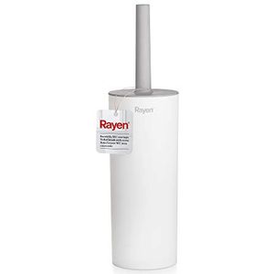 Rayen WC-borstel met deksel | effectieve reiniging | extra zacht | kleur wit | afmetingen 37x9,2 cm