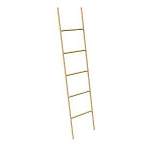 Handdoekenrek ladder - natuurlijk bamboe - 5 niveaus - 189 x 45 x 2 cm