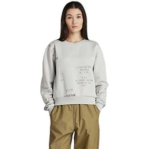 G-STAR RAW Cropped damestrui Ao Loose Sw, meerkleurig (Cool Grey Type Face 2.0 D165-d456)