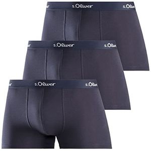 s.Oliver Set van 3 boxershorts voor heren, Navy Blauw