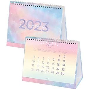 Takenote - Tafelkalender januari 2023 december 2023 – 26 pagina's – afmetingen: 23 x 18 cm – tweetalig: Spaans – Engels – Galaxy